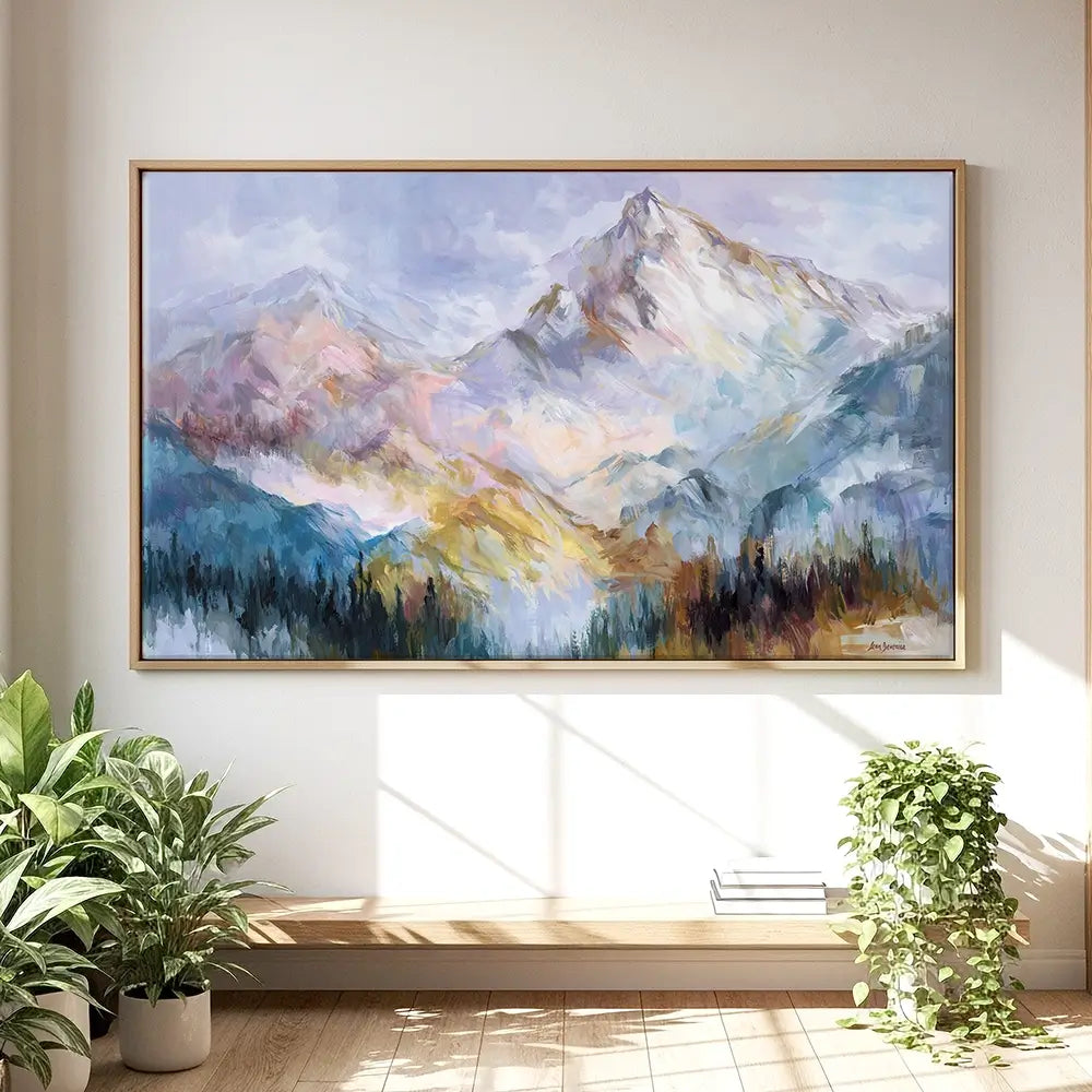 Colourful Mountain Impressions Oversized Canvas Print Colourful Mountain Impressions Oversized Canvas Print wall art product Leon Devenice