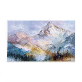 Colourful Mountain Impressions Oversized Canvas Print Colourful Mountain Impressions Oversized Canvas Print wall art product Leon Devenice