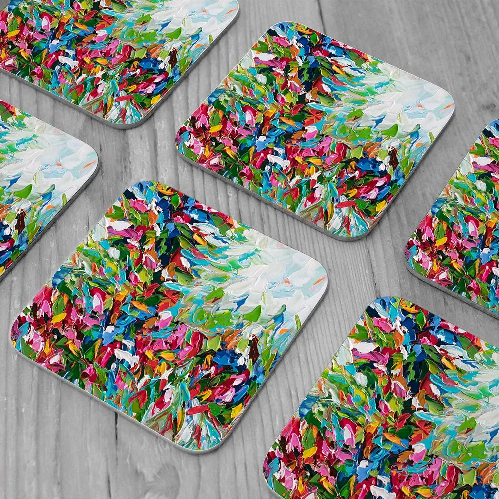 Colourful Nature Coaster Set Colourful Nature Coaster Set wall art product Olga Tkachyk