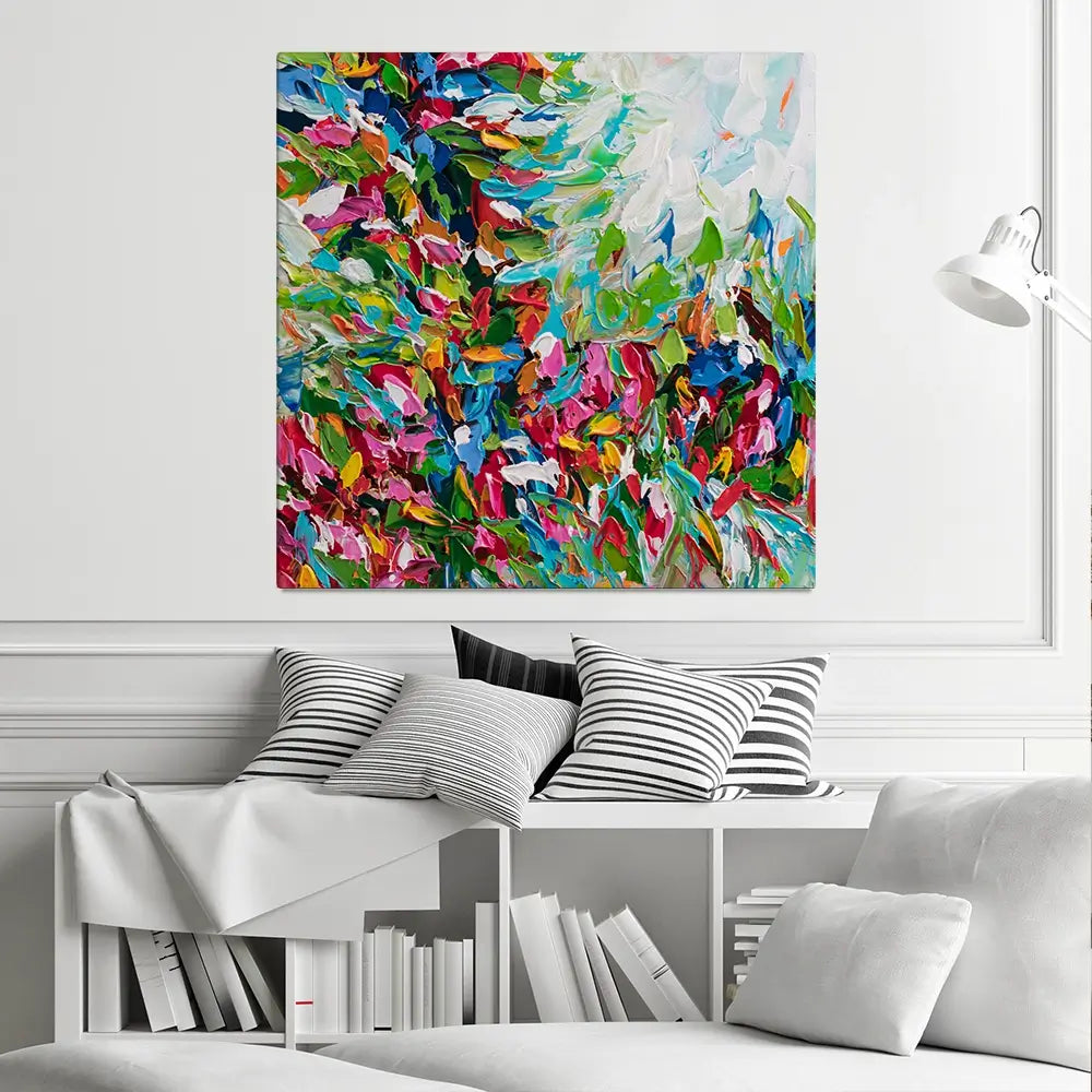 Colourful Nature Square Canvas Print Colourful Nature Square Canvas Print wall art product Olga Tkachyk