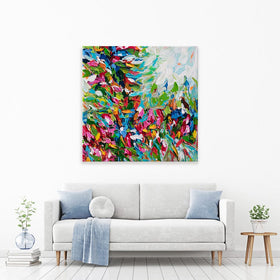 Colourful Nature Square Canvas Print wall art product Olga Tkachyk