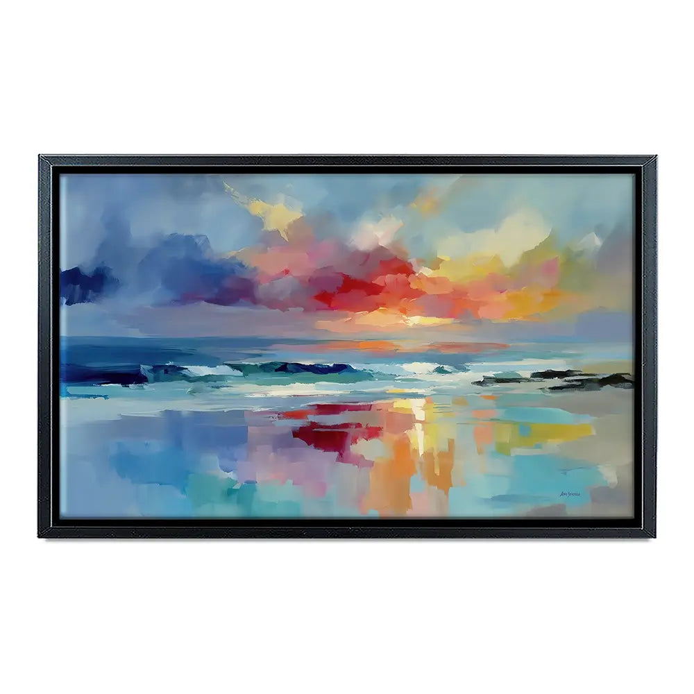 Colourful Ocean Shore Canvas Print Colourful Ocean Shore Canvas Print wall art product Leon Devenice