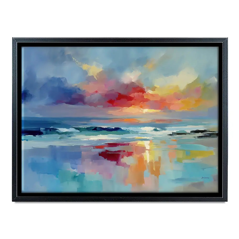 Colourful Ocean Shore Canvas Print Colourful Ocean Shore Canvas Print wall art product Leon Devenice