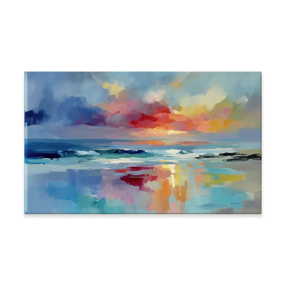 Colourful Ocean Shore Canvas Print Colourful Ocean Shore Canvas Print wall art product Leon Devenice