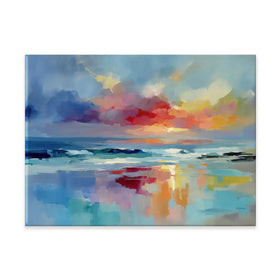 Colourful Ocean Shore Canvas Print Colourful Ocean Shore Canvas Print wall art product Leon Devenice