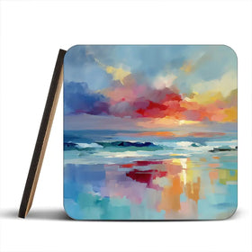 Colourful Ocean Shore Coaster Set Colourful Ocean Shore Coaster Set wall art product Leon Devenice