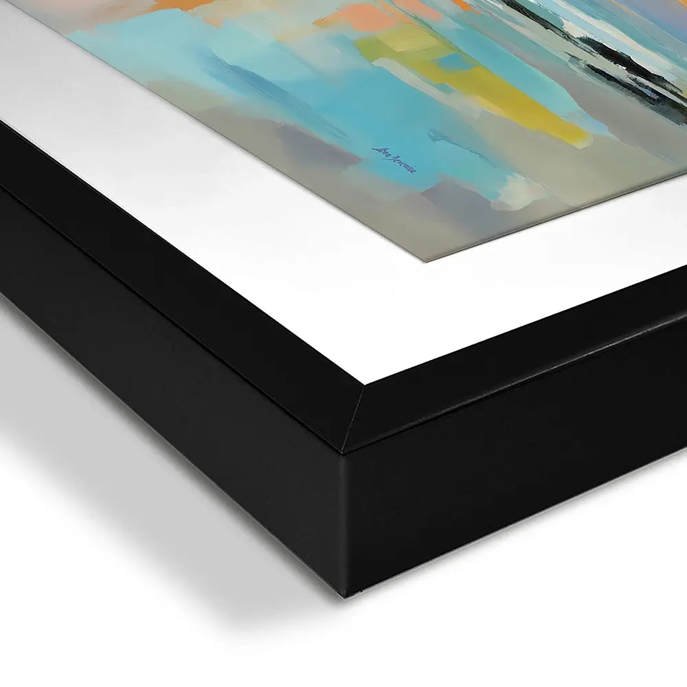 Colourful Ocean Shore Framed Art Print Colourful Ocean Shore Framed Art Print wall art product Leon Devenice