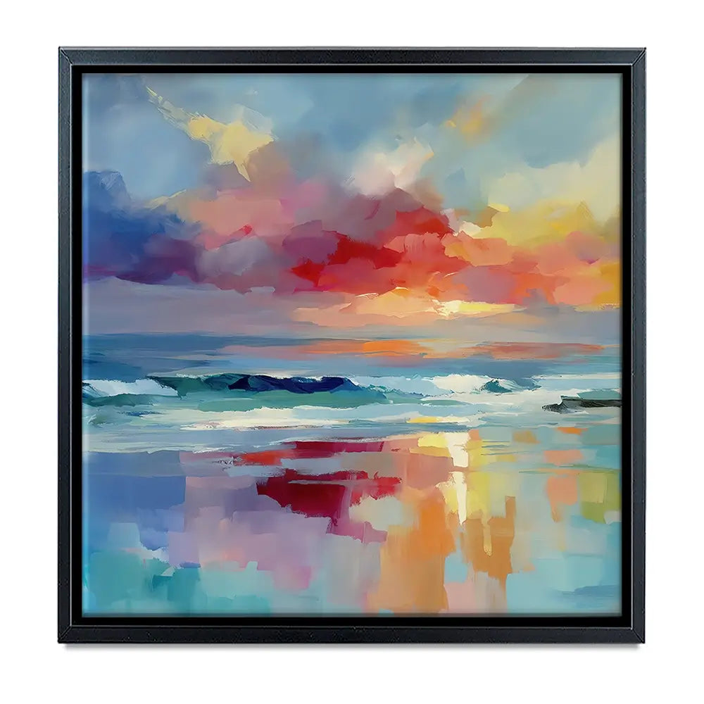 Colourful Ocean Shore Oversized Canvas Print Colourful Ocean Shore Oversized Canvas Print wall art product Leon Devenice