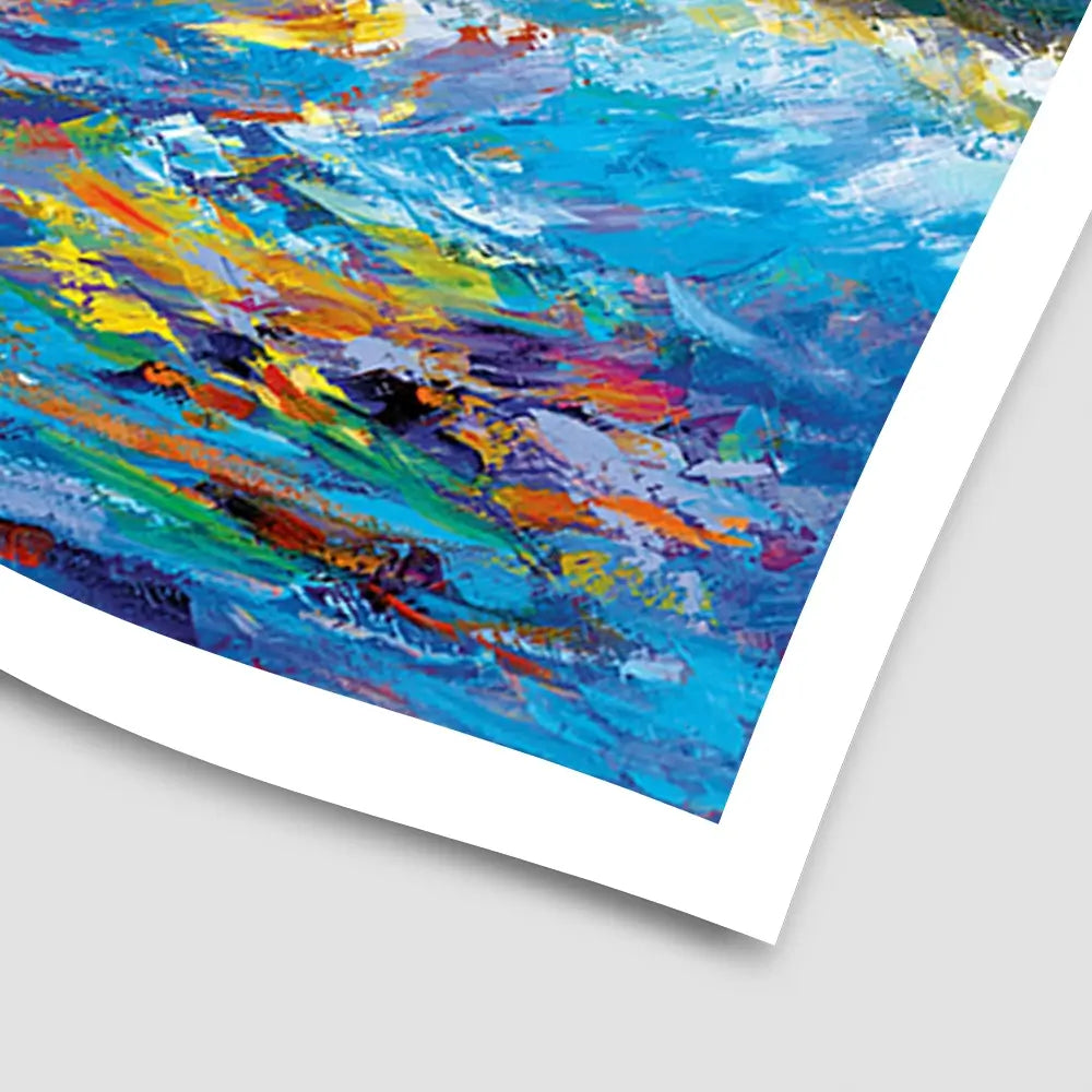 Colourful Ocean Waves Art Print Colourful Ocean Waves Art Print wall art product Leon Devenice