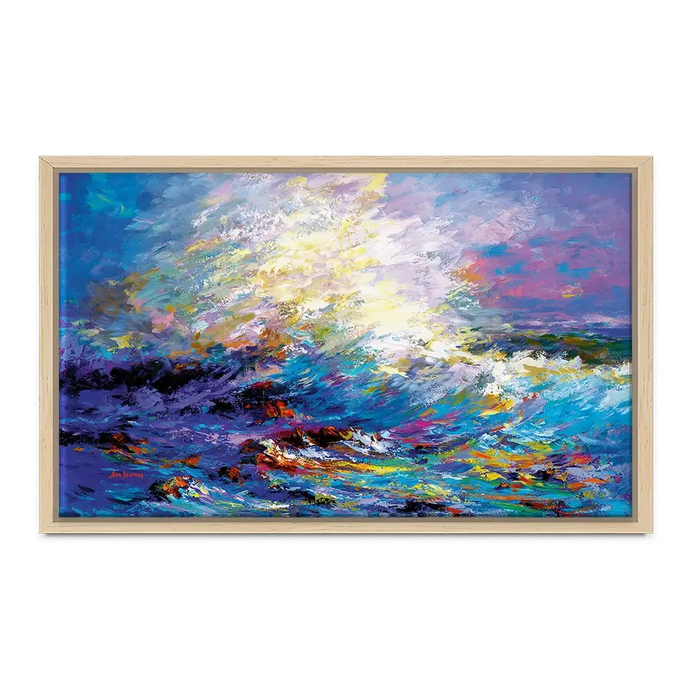 Colourful Ocean Waves Canvas Print Colourful Ocean Waves Canvas Print wall art product Leon Devenice