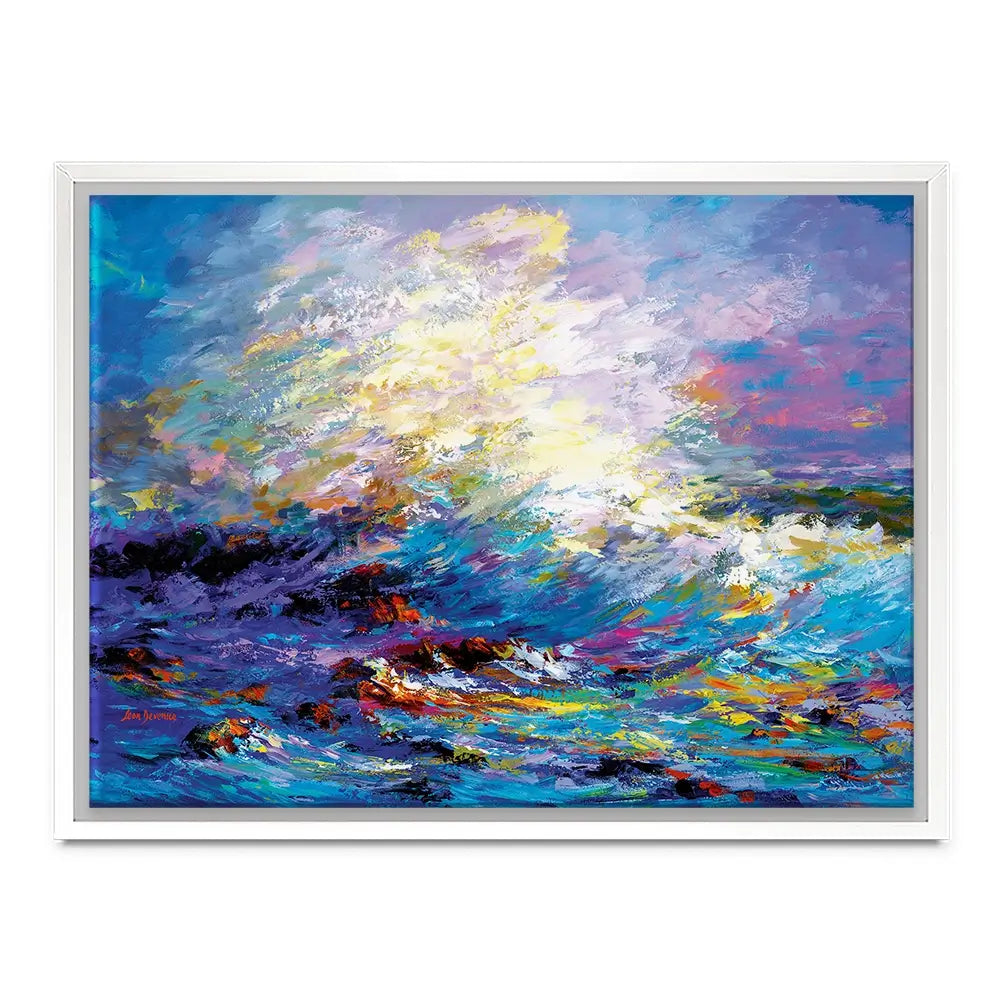 Colourful Ocean Waves Canvas Print Colourful Ocean Waves Canvas Print wall art product Leon Devenice