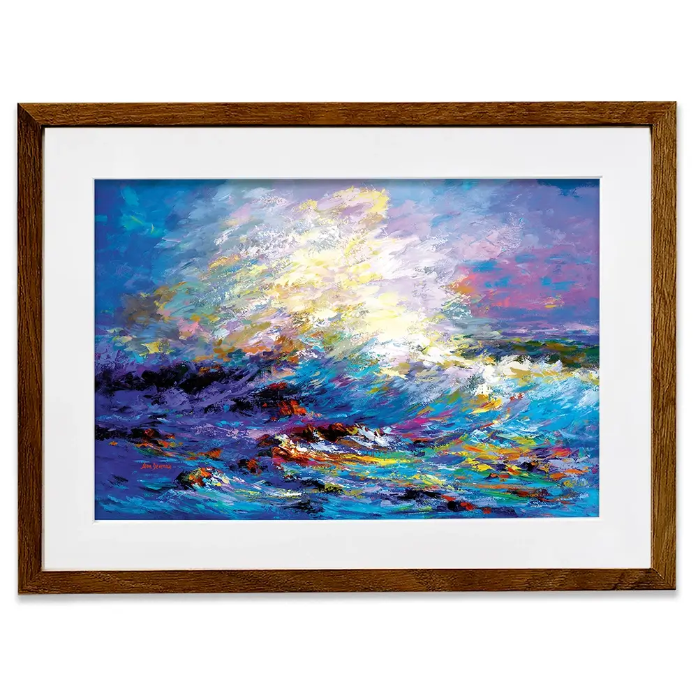 Colourful Ocean Waves Framed Art Print Colourful Ocean Waves Framed Art Print wall art product Leon Devenice