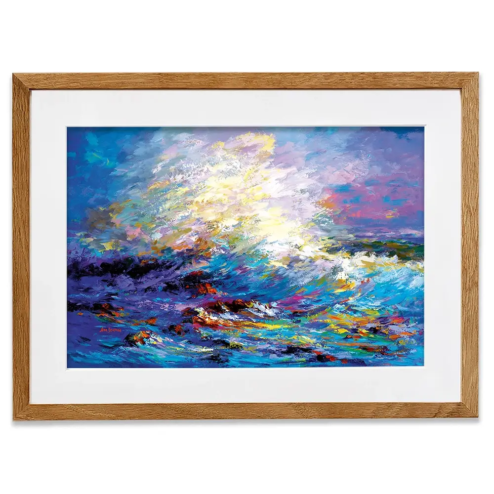 Colourful Ocean Waves Framed Art Print Colourful Ocean Waves Framed Art Print wall art product Leon Devenice