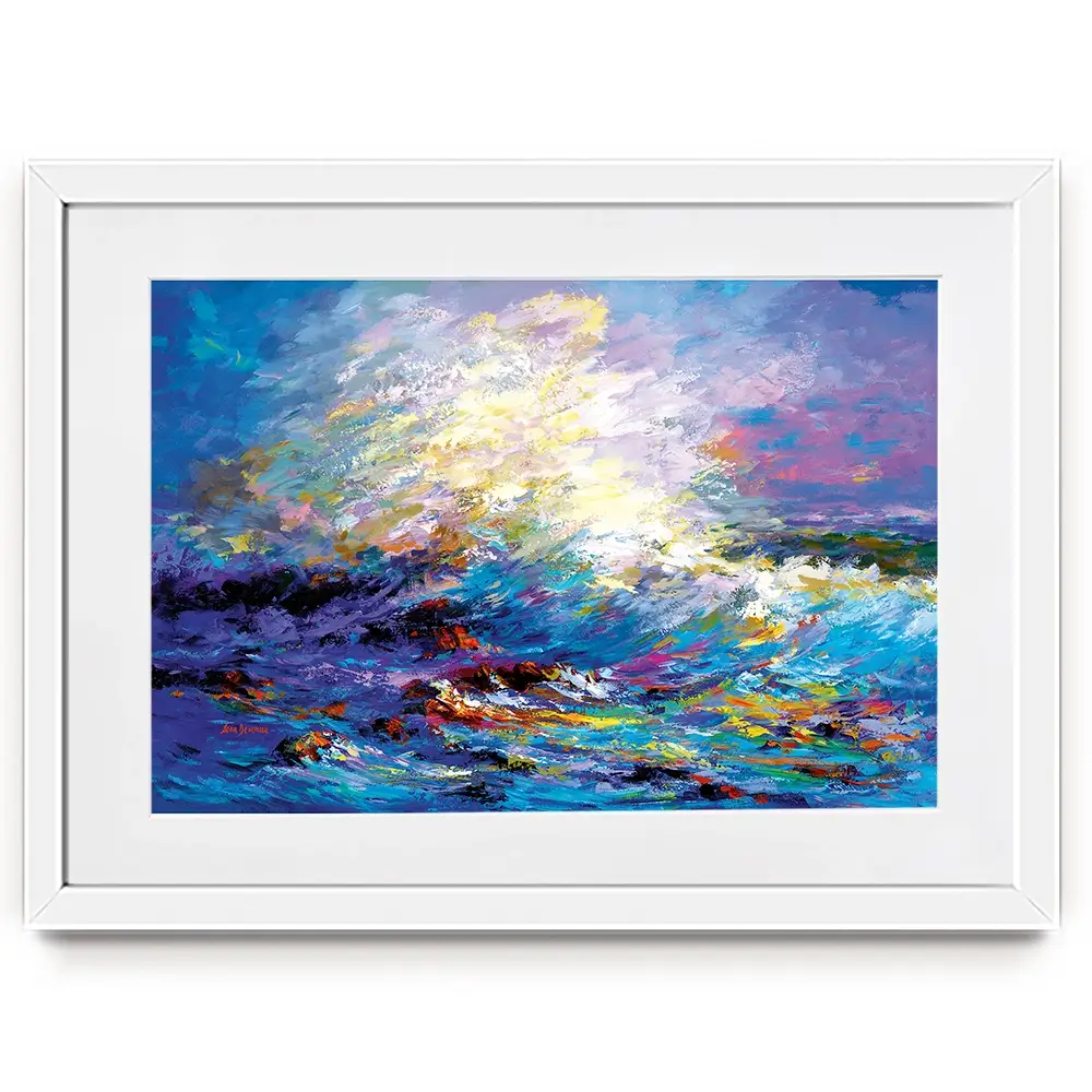 Colourful Ocean Waves Framed Art Print Colourful Ocean Waves Framed Art Print wall art product Leon Devenice