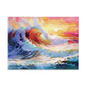 Colourful Ocean Waves In California Canvas Print Colourful Ocean Waves In California Canvas Print wall art product Leon Devenice