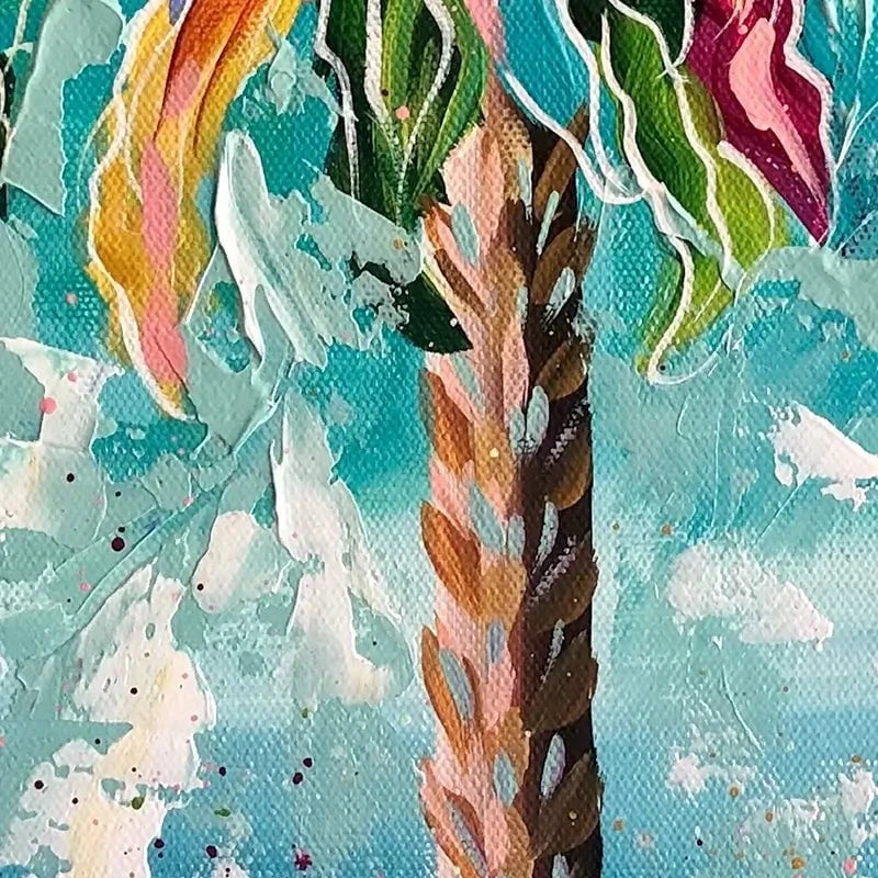 Colourful Palms Canvas Print Colourful Palms Canvas Print wall art product Estelle Grengs - Independent