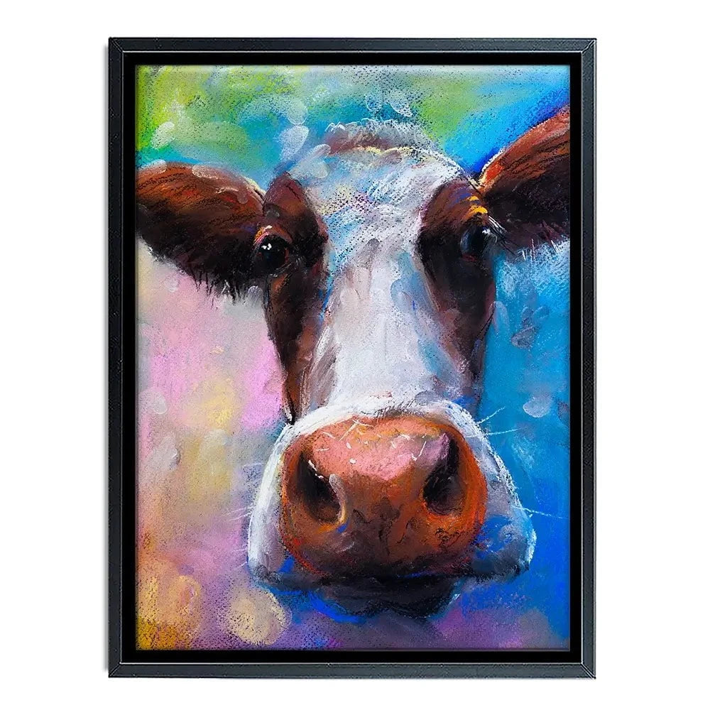 Colourful Pastel Cow Canvas Print Colourful Pastel Cow Canvas Print wall art product Ivailo Nikolov / Shutterstock