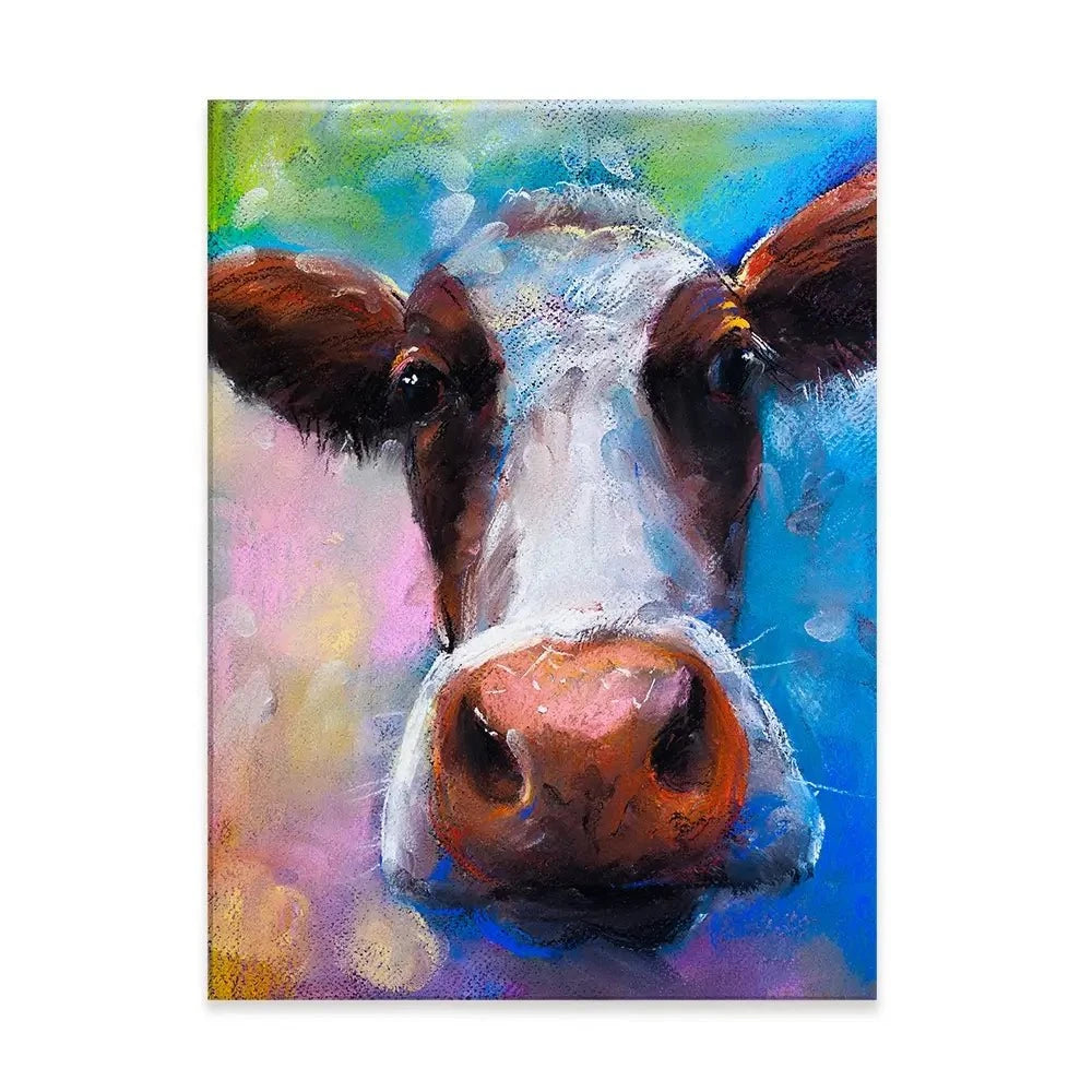 Colourful Pastel Cow Canvas Print Colourful Pastel Cow Canvas Print wall art product Ivailo Nikolov / Shutterstock