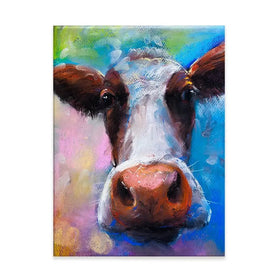 Colourful Pastel Cow Canvas Print Colourful Pastel Cow Canvas Print wall art product Ivailo Nikolov / Shutterstock