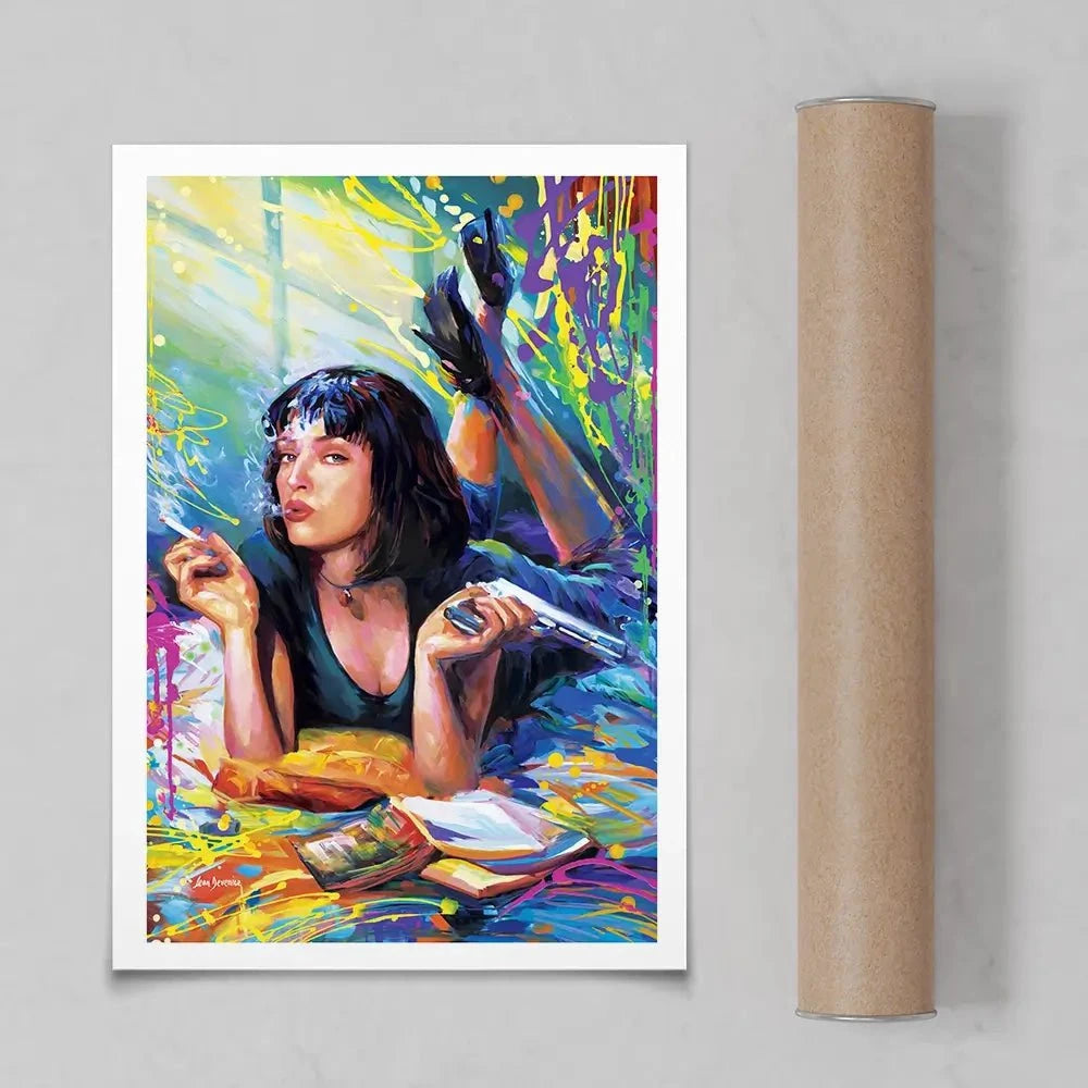 Colourful Pulp Fiction Art Print Colourful Pulp Fiction Art Print wall art product Leon Devenice
