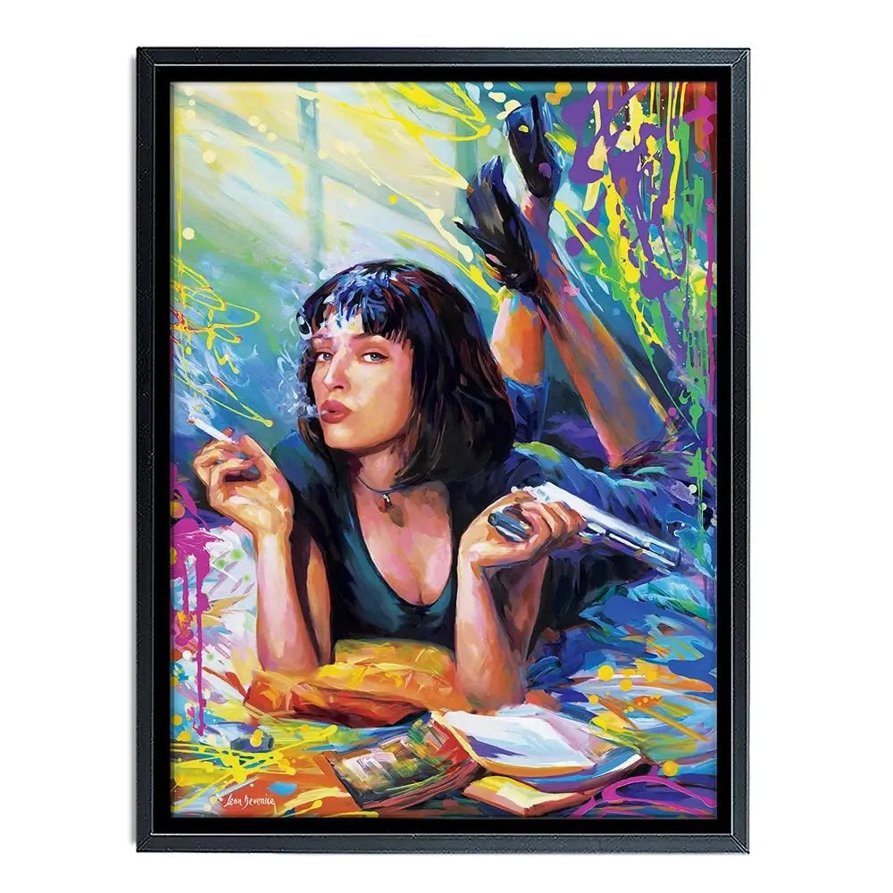 Colourful Pulp Fiction Canvas Print Colourful Pulp Fiction Canvas Print wall art product Leon Devenice