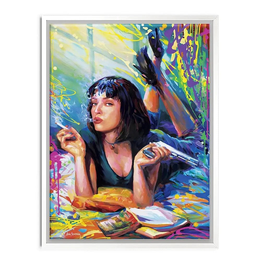 Colourful Pulp Fiction Canvas Print Colourful Pulp Fiction Canvas Print wall art product Leon Devenice