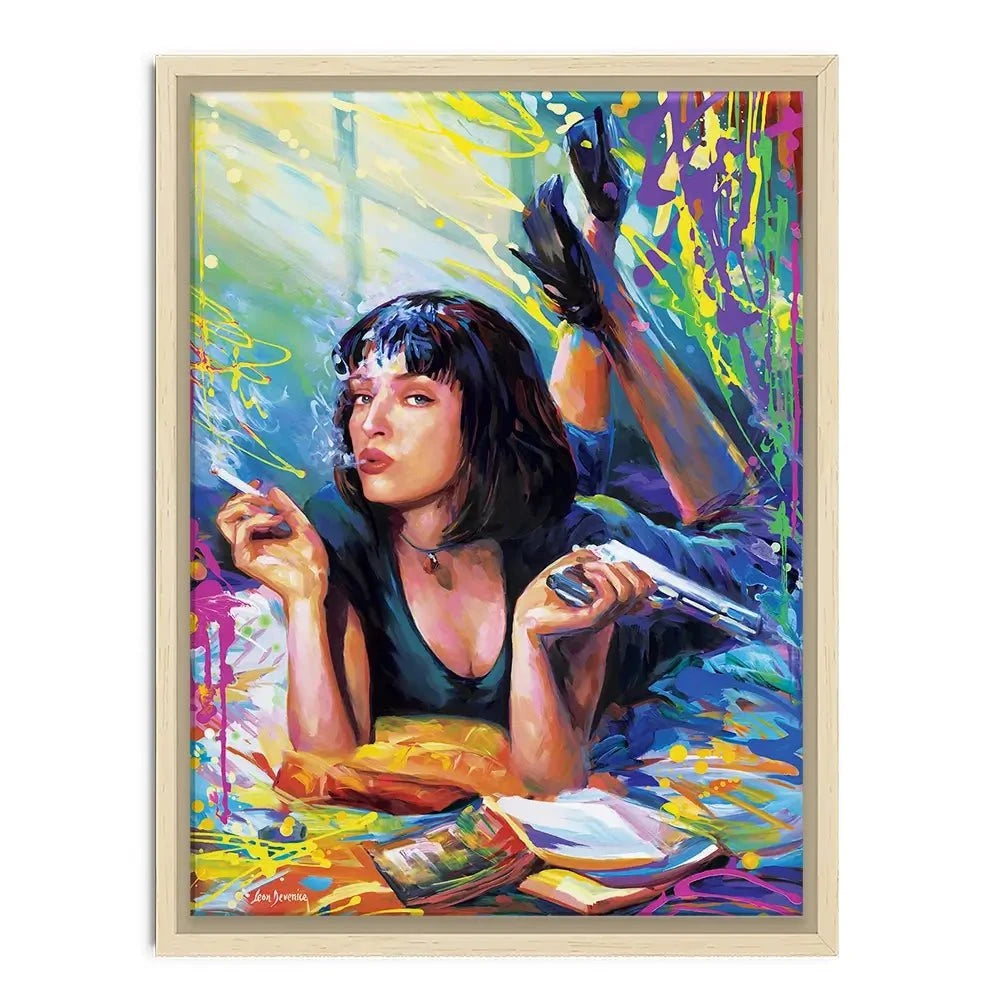 Colourful Pulp Fiction Canvas Print Colourful Pulp Fiction Canvas Print wall art product Leon Devenice