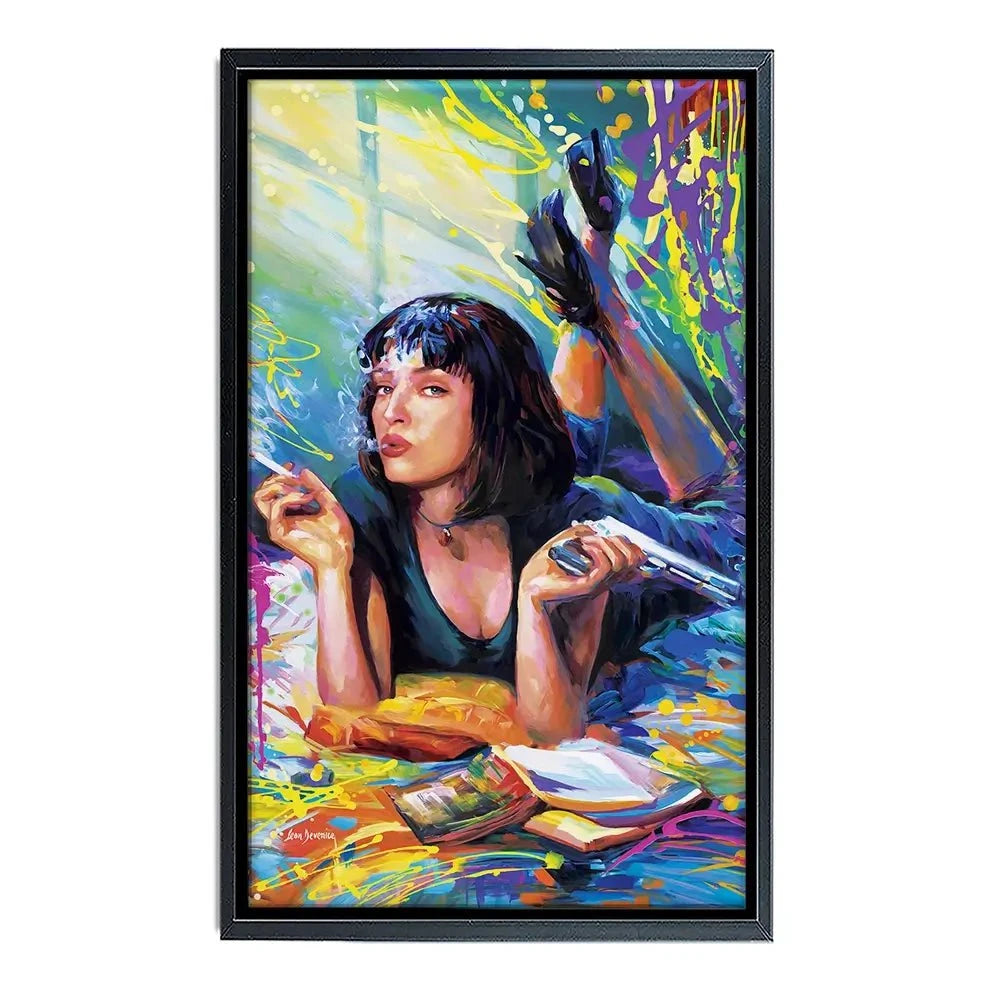 Colourful Pulp Fiction Canvas Print Colourful Pulp Fiction Canvas Print wall art product Leon Devenice