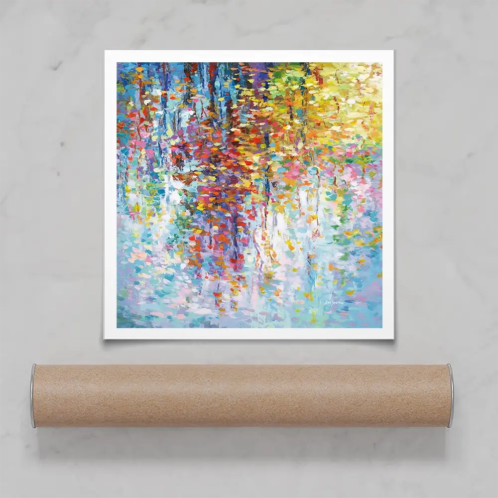 Colourful Reflections 2 Square Art Print Colourful Reflections 2 Square Art Print wall art product Leon Devenice