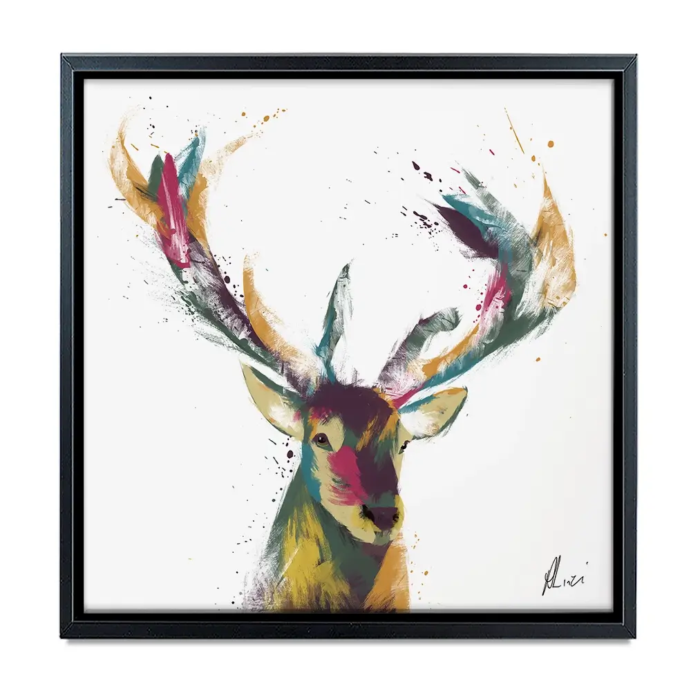 Colourful Stag Canvas Print Colourful Stag Canvas Print wall art product Aimee Linzi