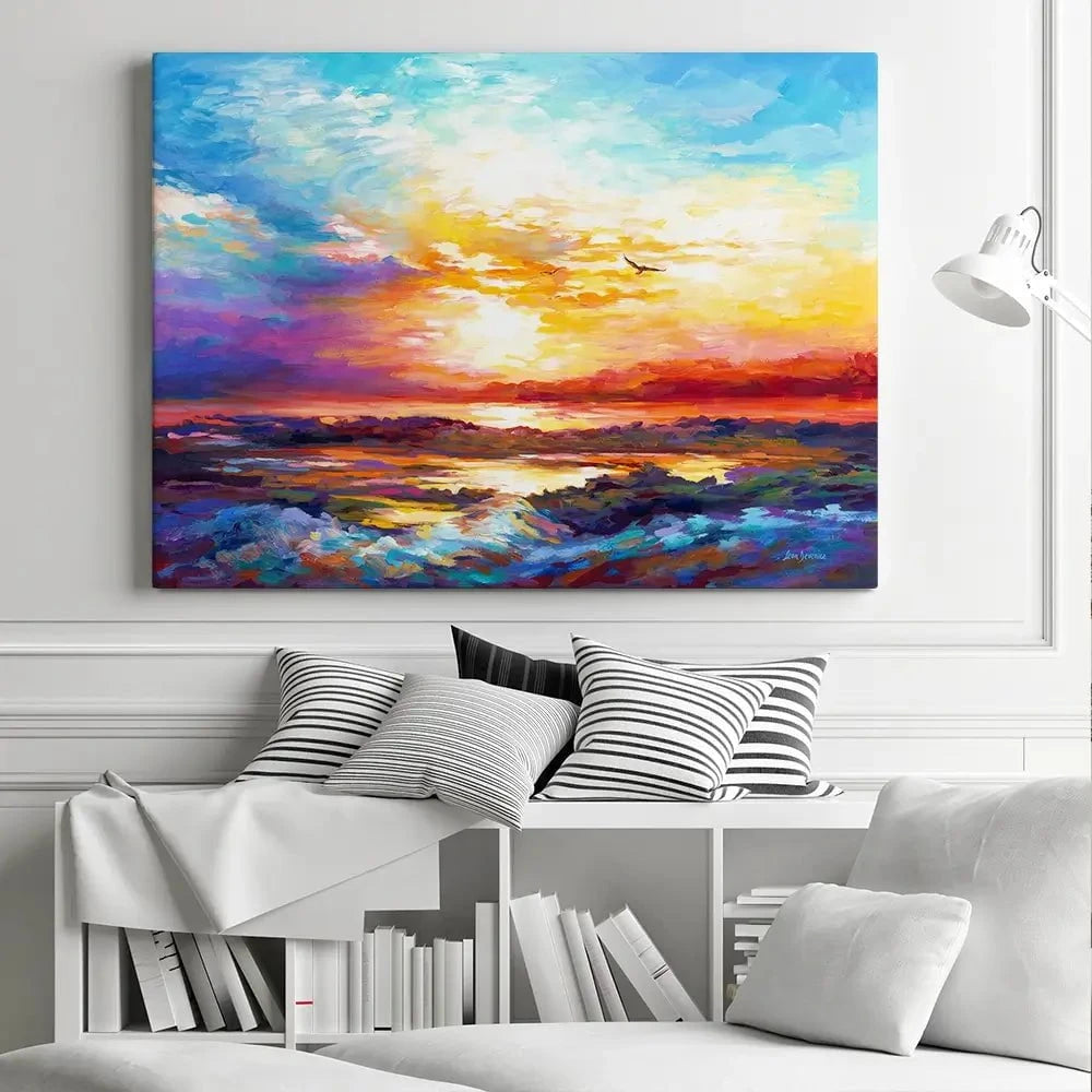 Colourful Sunset Canvas Print Colourful Sunset Canvas Print wall art product Leon Devenice