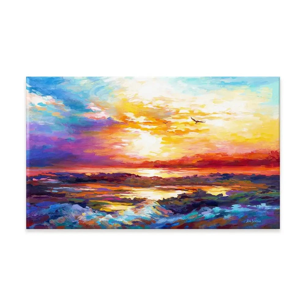 Colourful Sunset Canvas Print Colourful Sunset Canvas Print wall art product Leon Devenice