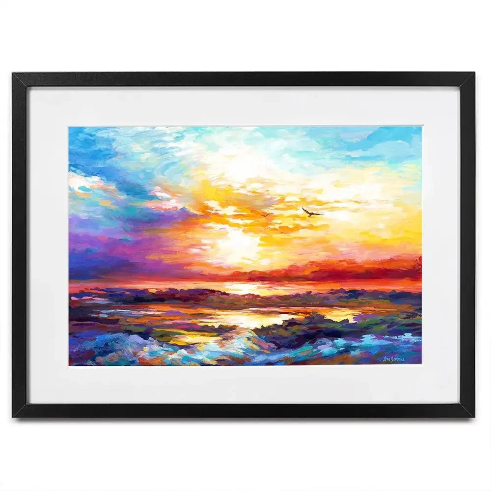 Colourful Sunset Framed Art Print Colourful Sunset Framed Art Print wall art product Leon Devenice