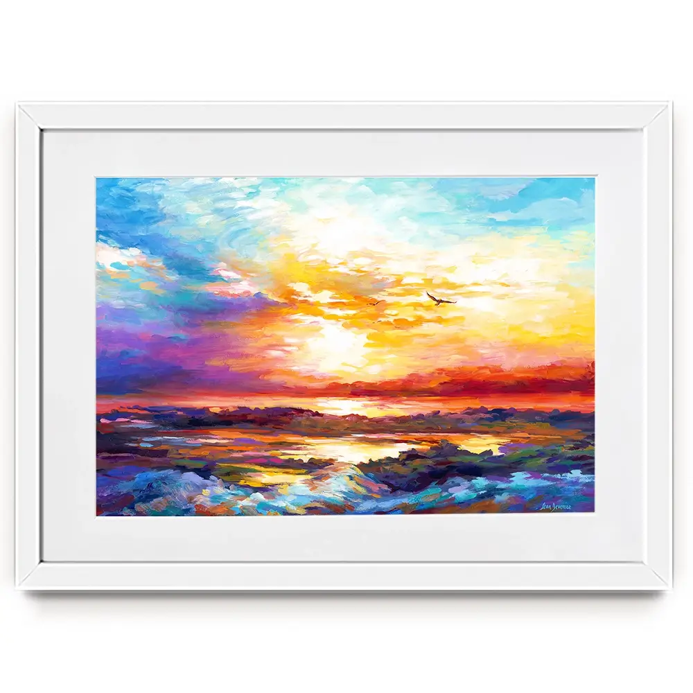 Colourful Sunset Framed Art Print Colourful Sunset Framed Art Print wall art product Leon Devenice