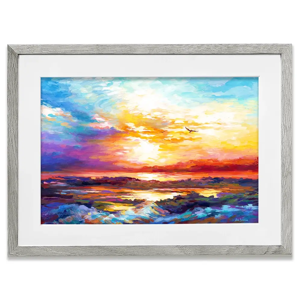 Colourful Sunset Framed Art Print Colourful Sunset Framed Art Print wall art product Leon Devenice