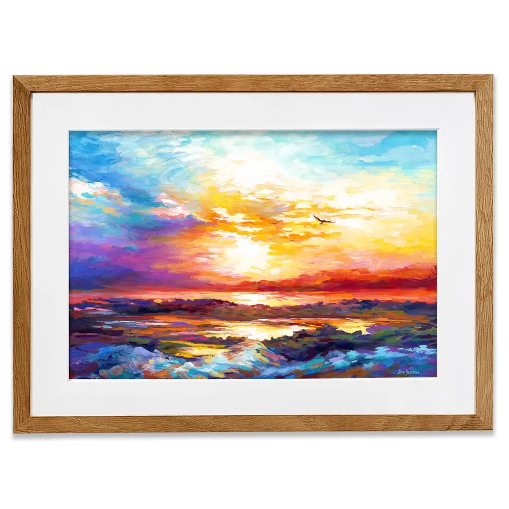 Colourful Sunset Framed Art Print Colourful Sunset Framed Art Print wall art product Leon Devenice