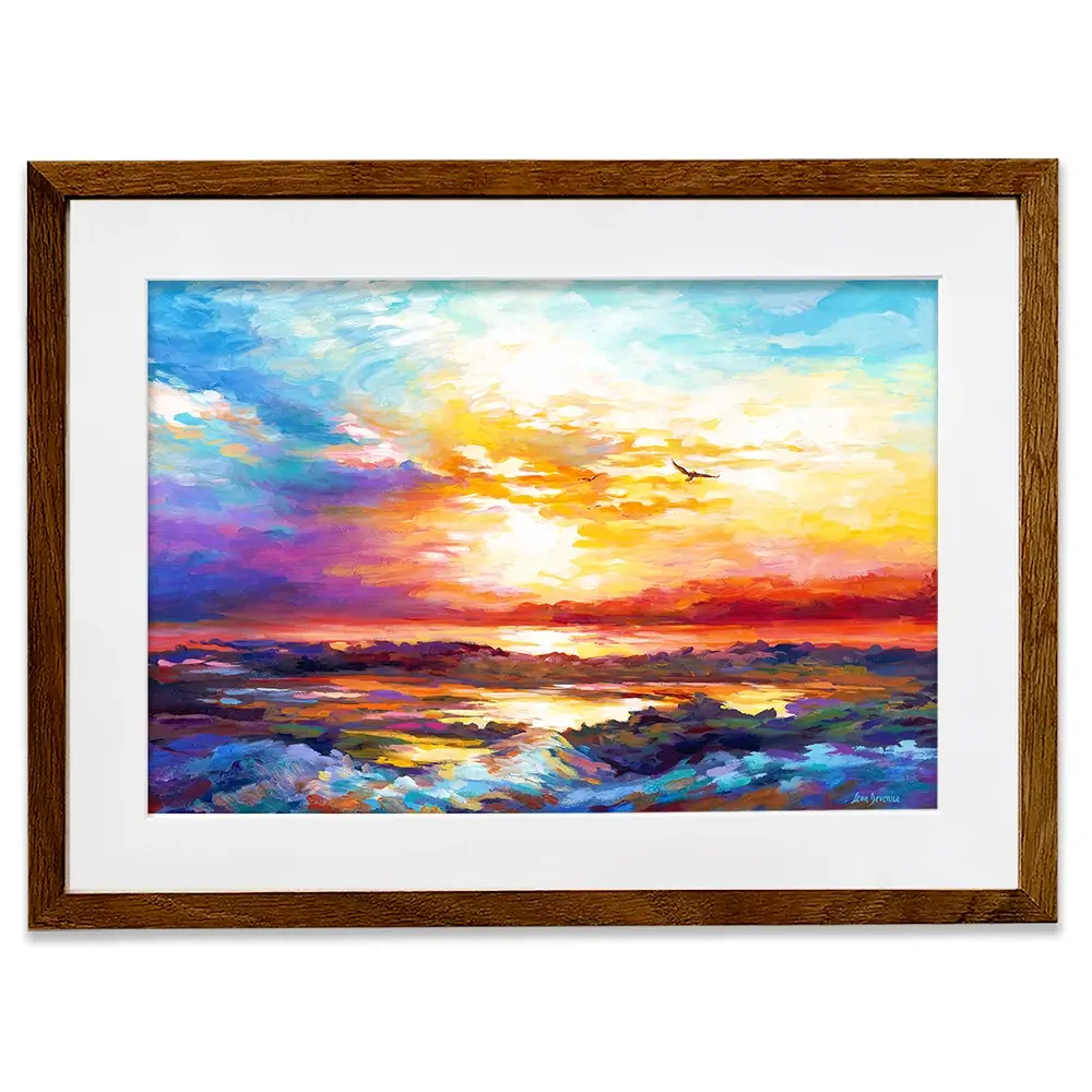 Colourful Sunset Framed Art Print Colourful Sunset Framed Art Print wall art product Leon Devenice