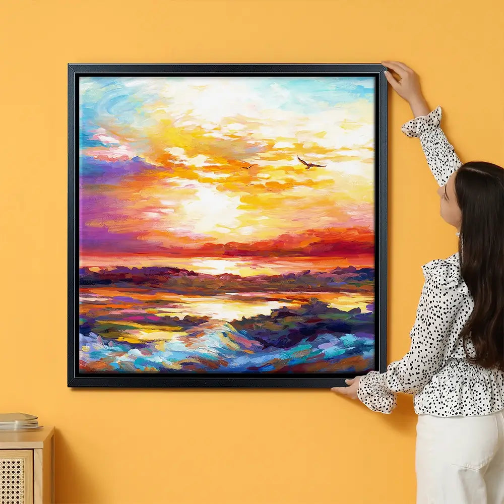 Colourful Sunset Oversized Canvas Print Colourful Sunset Oversized Canvas Print wall art product Art Print Shop