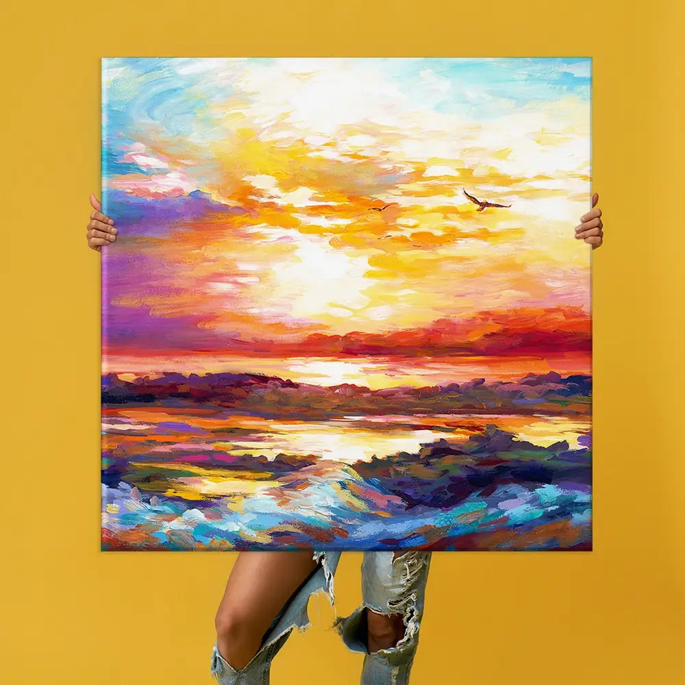 Colourful Sunset Oversized Canvas Print Colourful Sunset Oversized Canvas Print wall art product Art Print Shop