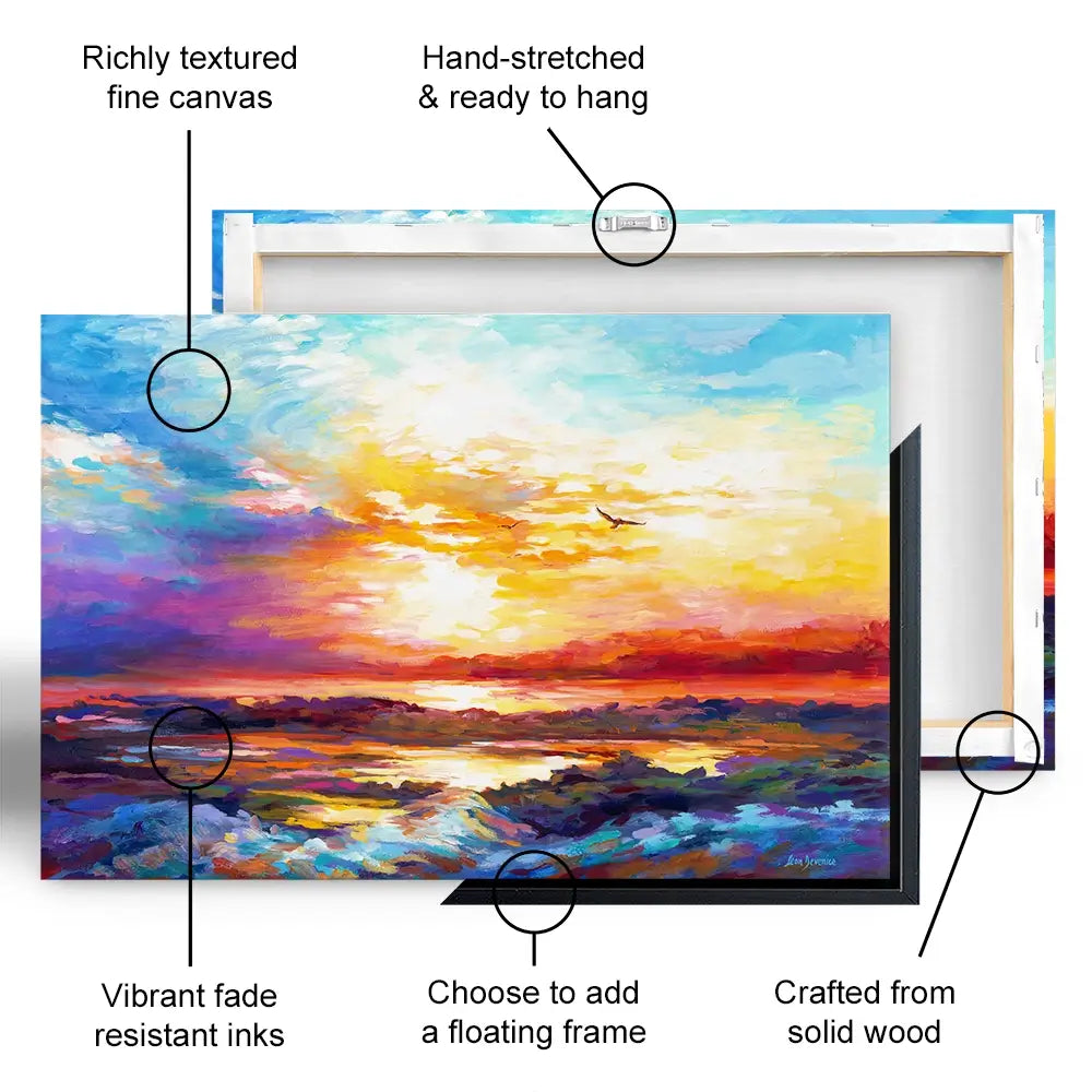 Colourful Sunset Oversized Canvas Print Colourful Sunset Oversized Canvas Print wall art product Leon Devenice