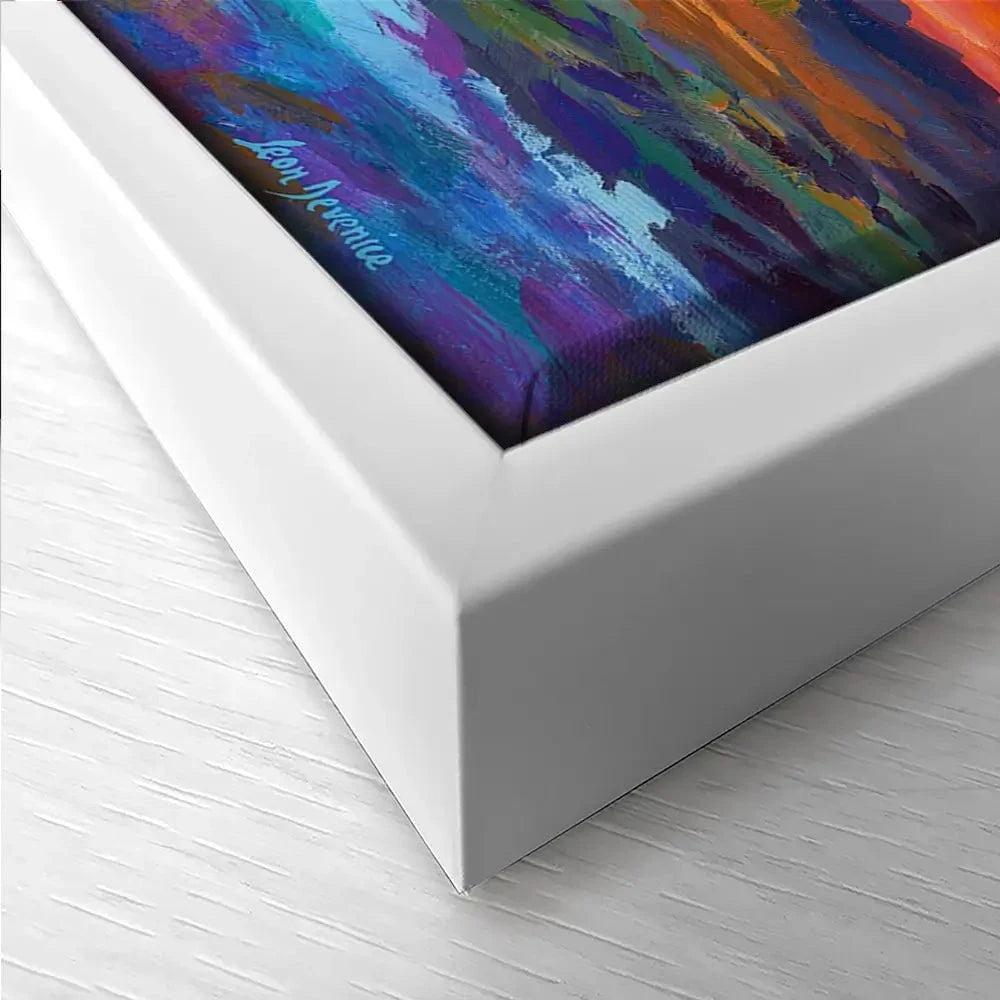 Colourful Sunset Trio Canvas Print Colourful Sunset Trio Canvas Print wall art product Leon Devenice