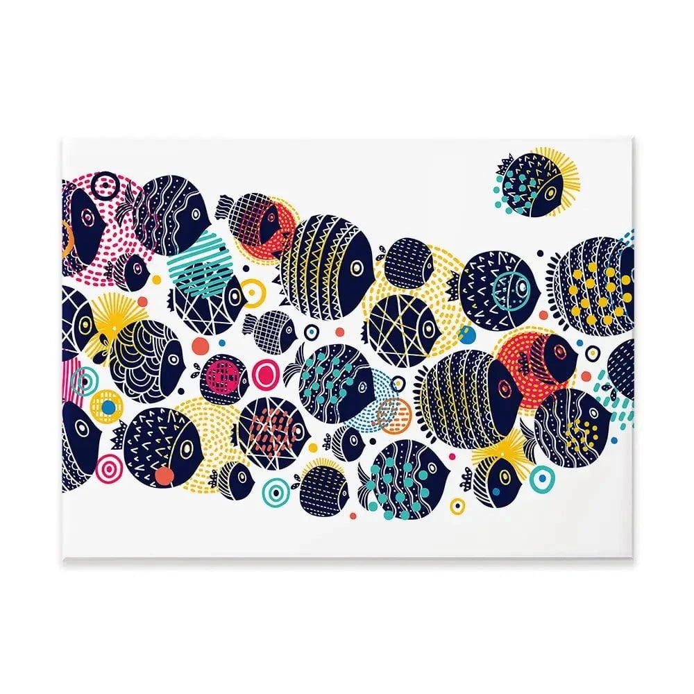 Colourful Swimming Fish Canvas Print Colourful Swimming Fish Canvas Print wall art product Vyazovskaya Julia / Shutterstock
