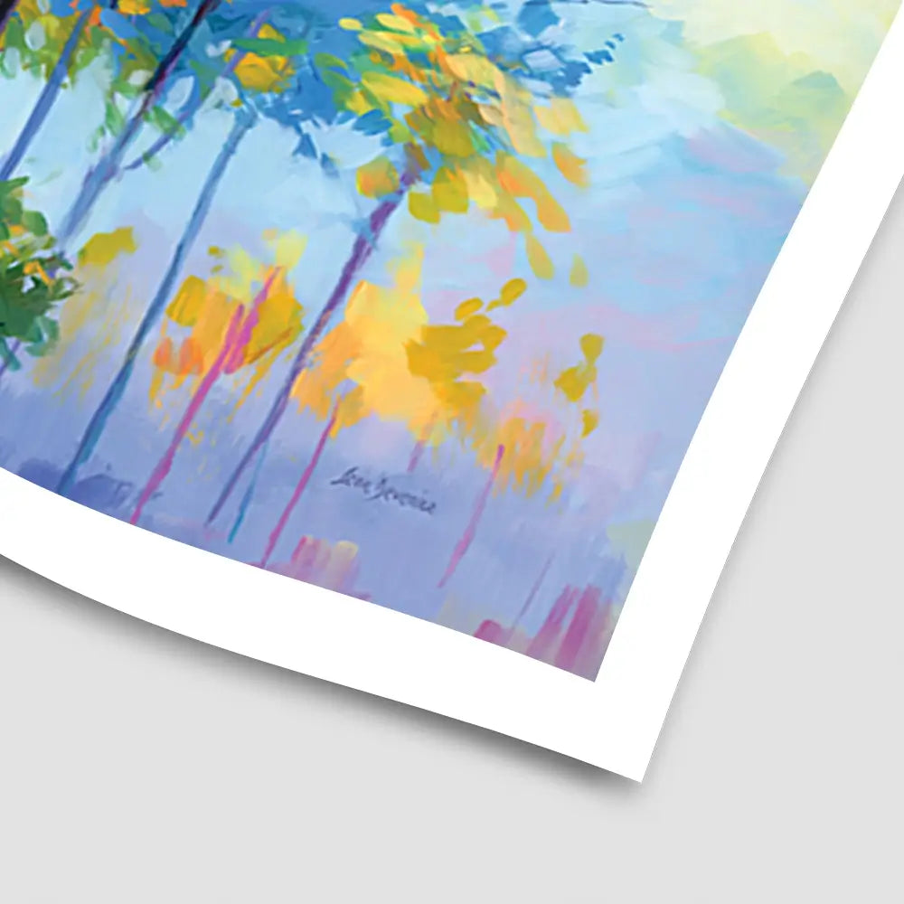 Colourful Tranquil Trees Art Print Colourful Tranquil Trees Art Print wall art product Leon Devenice