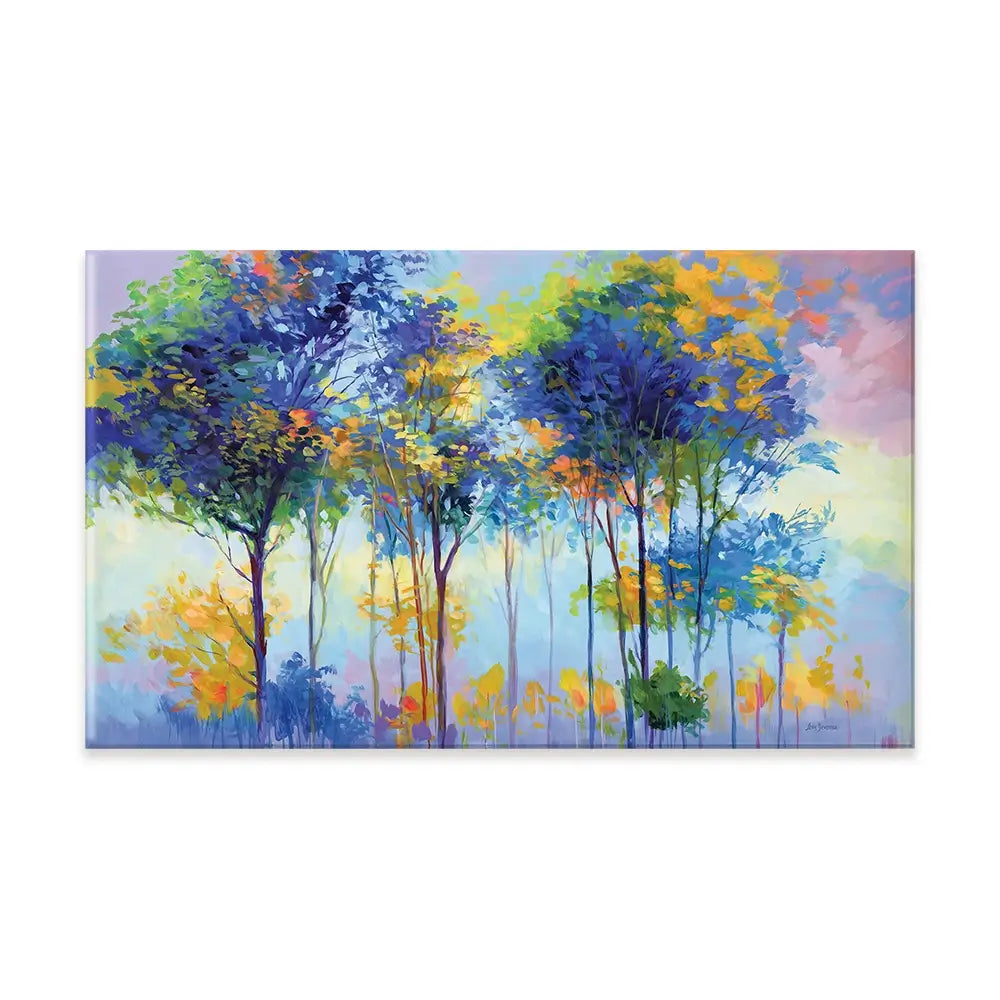 Colourful Tranquil Trees Canvas Print Colourful Tranquil Trees Canvas Print wall art product Leon Devenice
