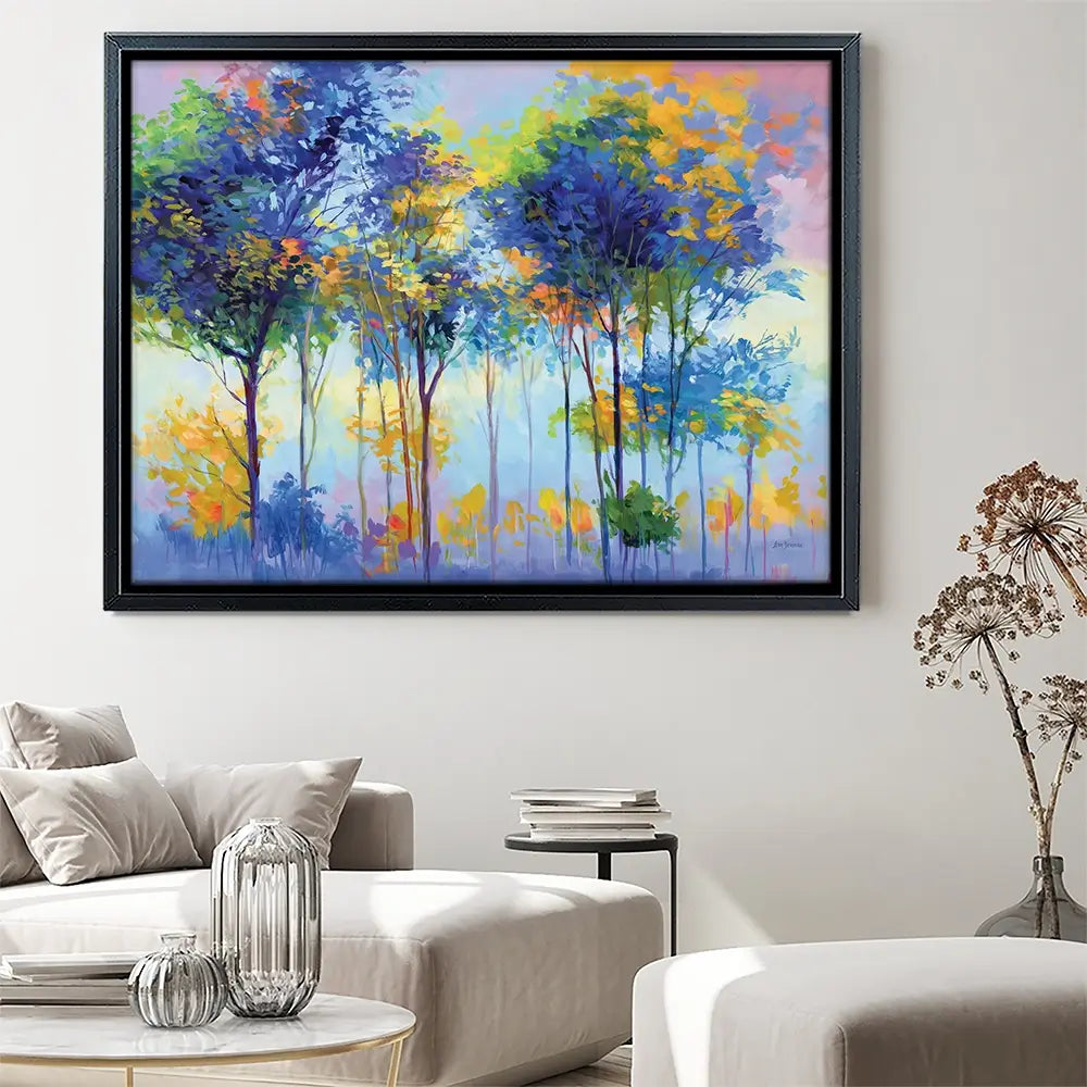 Colourful Tranquil Trees Canvas Print Colourful Tranquil Trees Canvas Print wall art product Leon Devenice