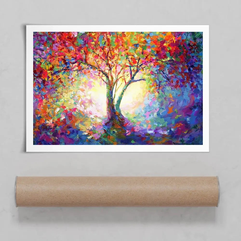Colourful Tree Of Life Art Print Colourful Tree Of Life Art Print wall art product Leon Devenice