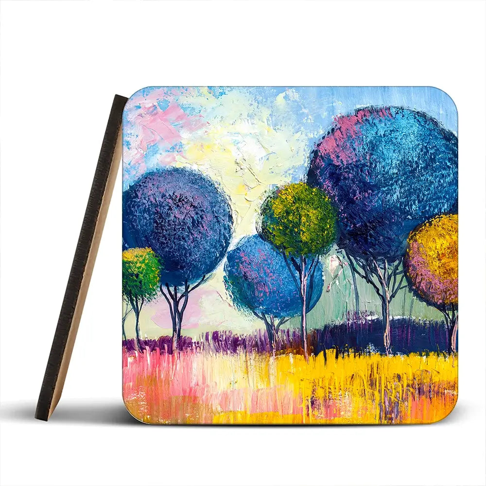 Colourful Trees Coaster Set Colourful Trees Coaster Set wall art product S-Belov / Shutterstock
