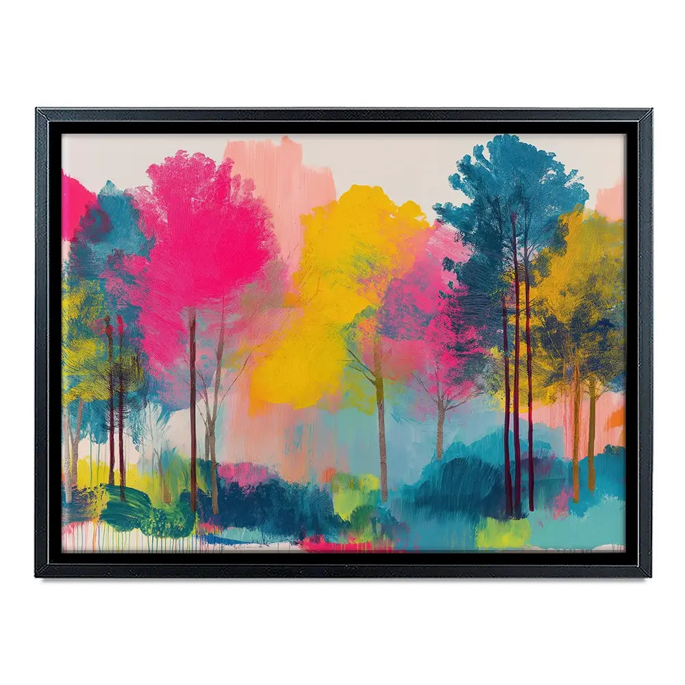 Colourful Trees Fading Into Mist Canvas Print Colourful Trees Fading Into Mist Canvas Print wall art product Chromatic Storm Studio