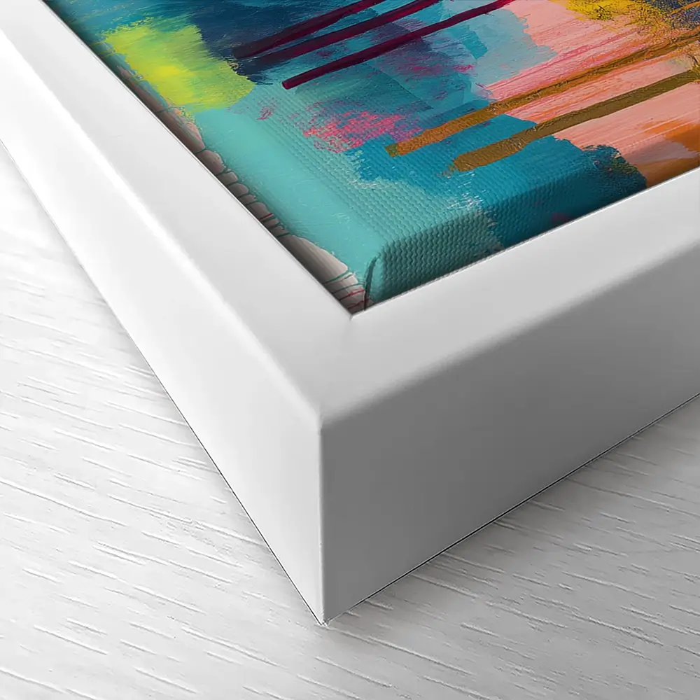 Colourful Trees Fading Into Mist Canvas Print Colourful Trees Fading Into Mist Canvas Print wall art product Chromatic Storm Studio