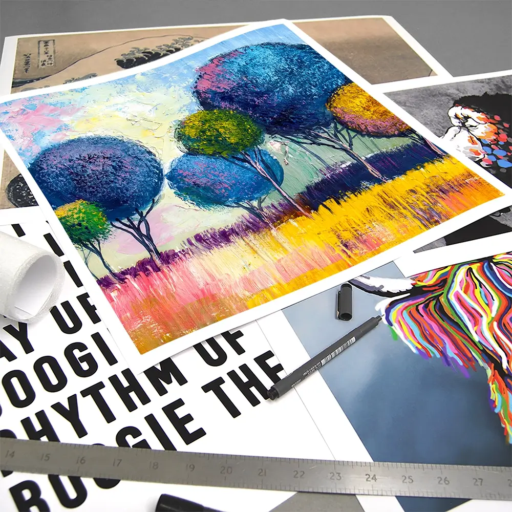 Colourful Trees Square Art Print Colourful Trees Square Art Print wall art product S-Belov / Shutterstock